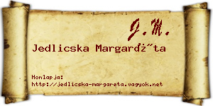 Jedlicska Margaréta névjegykártya